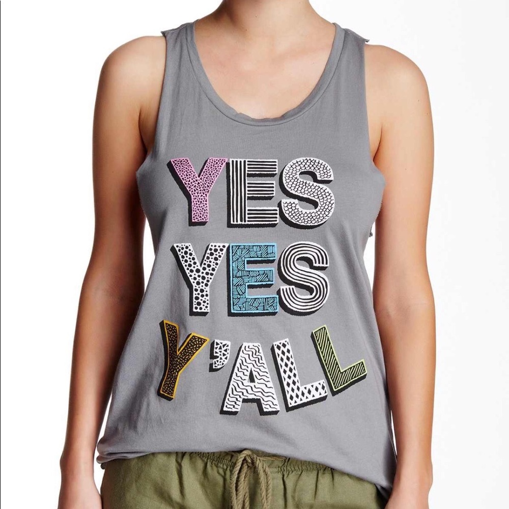 Junk Food Tank YES YES YA’LL Hip Hop Grey